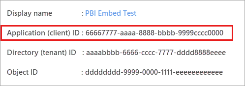 顯示 applicationId 值的螢幕擷取畫面。