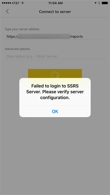 「無法登入 SSRS 伺服器」錯誤