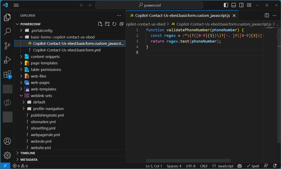 Visual Studio Code 檔案總管。