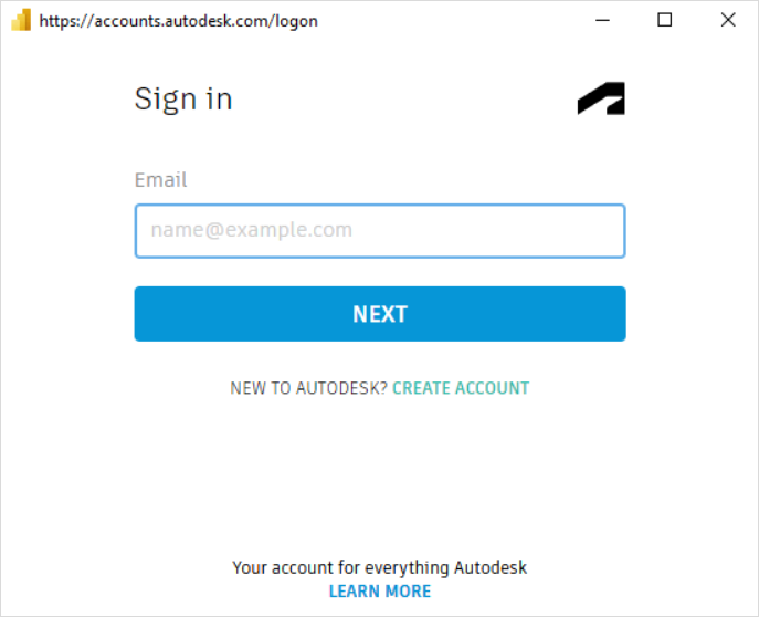 登入 Autodesk。
