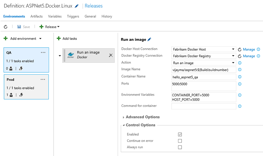 Running a Docker image