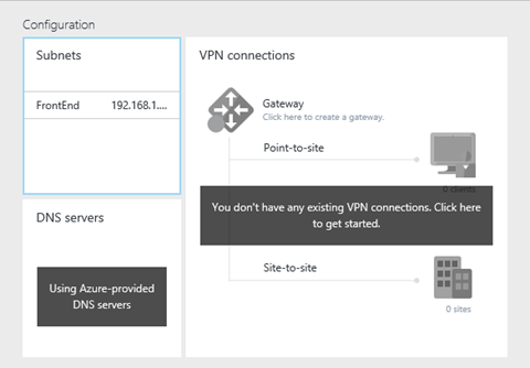 在入口網站中建立 VNet