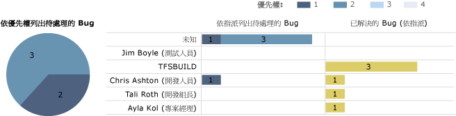 Bug 狀態報表的下半部