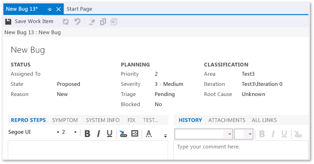 CMMI Bug 工作項目表單