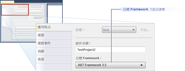 目標 Framework 下拉式清單