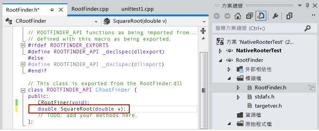 新的 DLL 程式碼專案以及包含 API 巨集的 .h 檔案