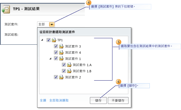 檢視測試計劃結果