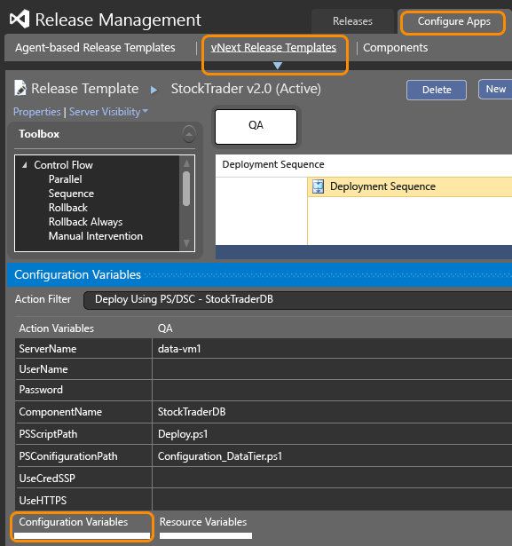 Configuration variables