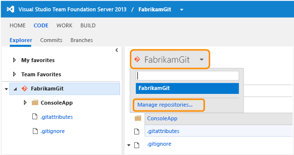 Manage Git repositories