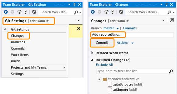 Committing settings file changes