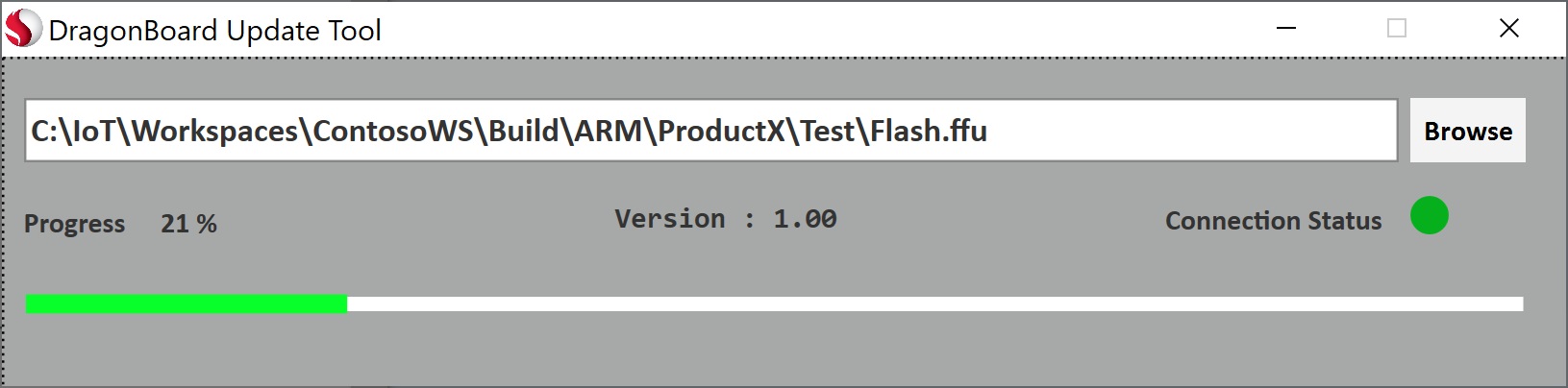 DragonBoard Update tool position 2