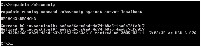 Repadmin /showncsig