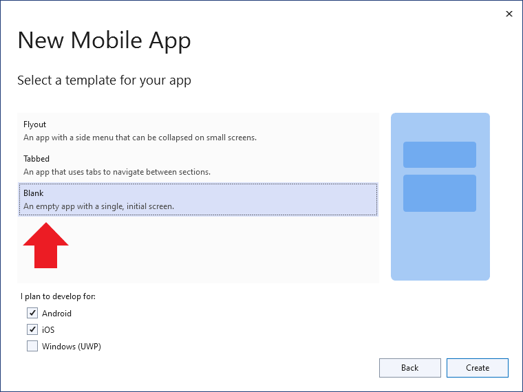 Android 和 iOS 空白應用程式