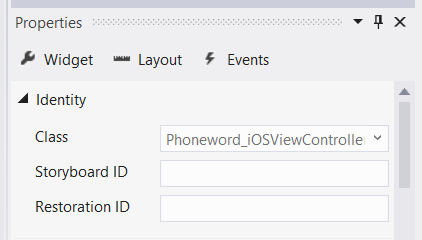 Phoneword 應用程式會將 ViewController 設定為檢視控制器