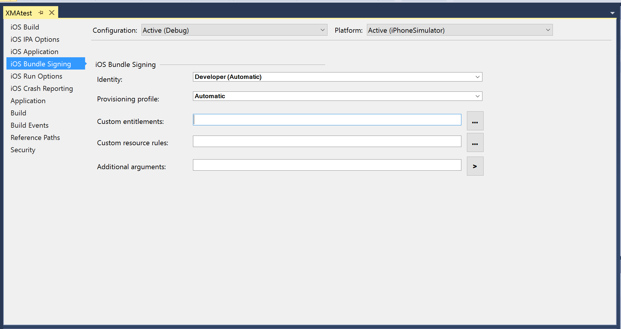 Populate the code signing identities and provisioning profiles