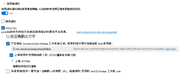 使用者介面中選取上傳自定義 JSON 檔案選項之位置的螢幕快照。