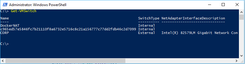 說明 Get-VMSwitch PowerShell 命令