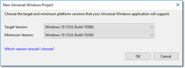 在 Visual Studio 中設定目標 SDK