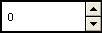 screen shot showing a short, wide rectangular control with up and down arrows at the right edge