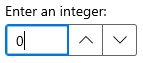 具有內嵌微調按鈕的 NumberBox